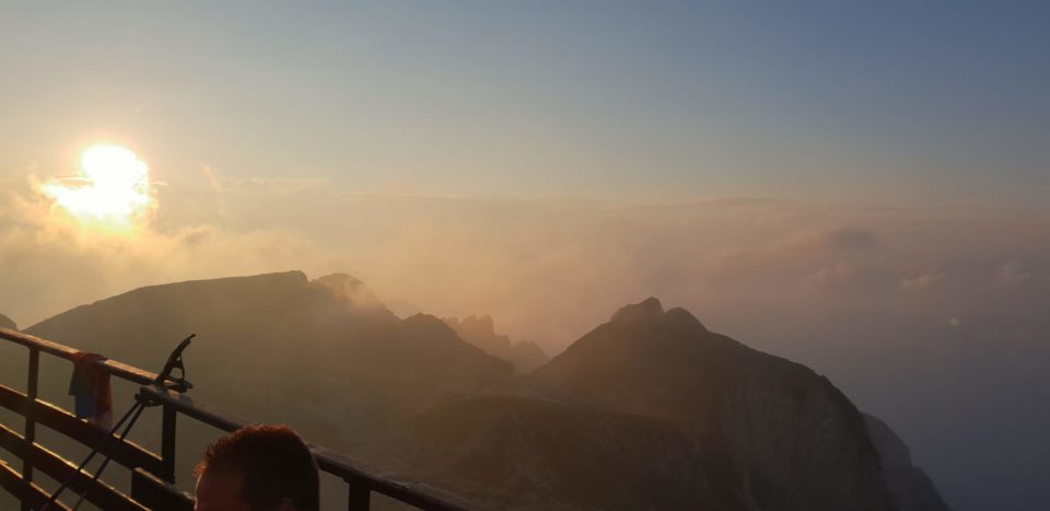 tramonto al rifugio fraccaroli