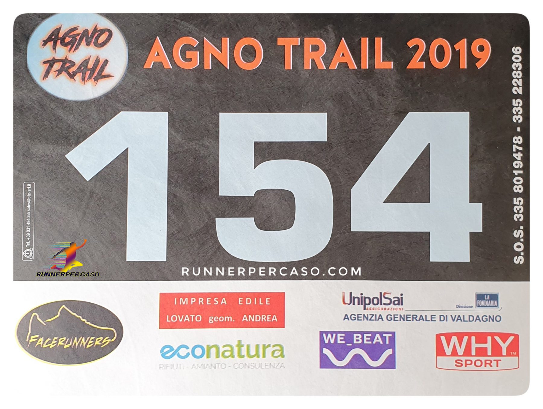 Agno Trail 2019 | Pettorale